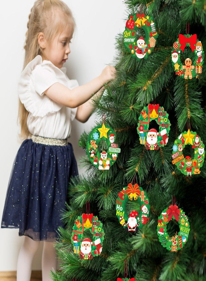 Eternity sky 54pcs Christmas Crafts for Kids - Xmas Wreath Ornament Making Kit Bulk with Snowman for Winter Holiday, Classroom, Adults - Image 3